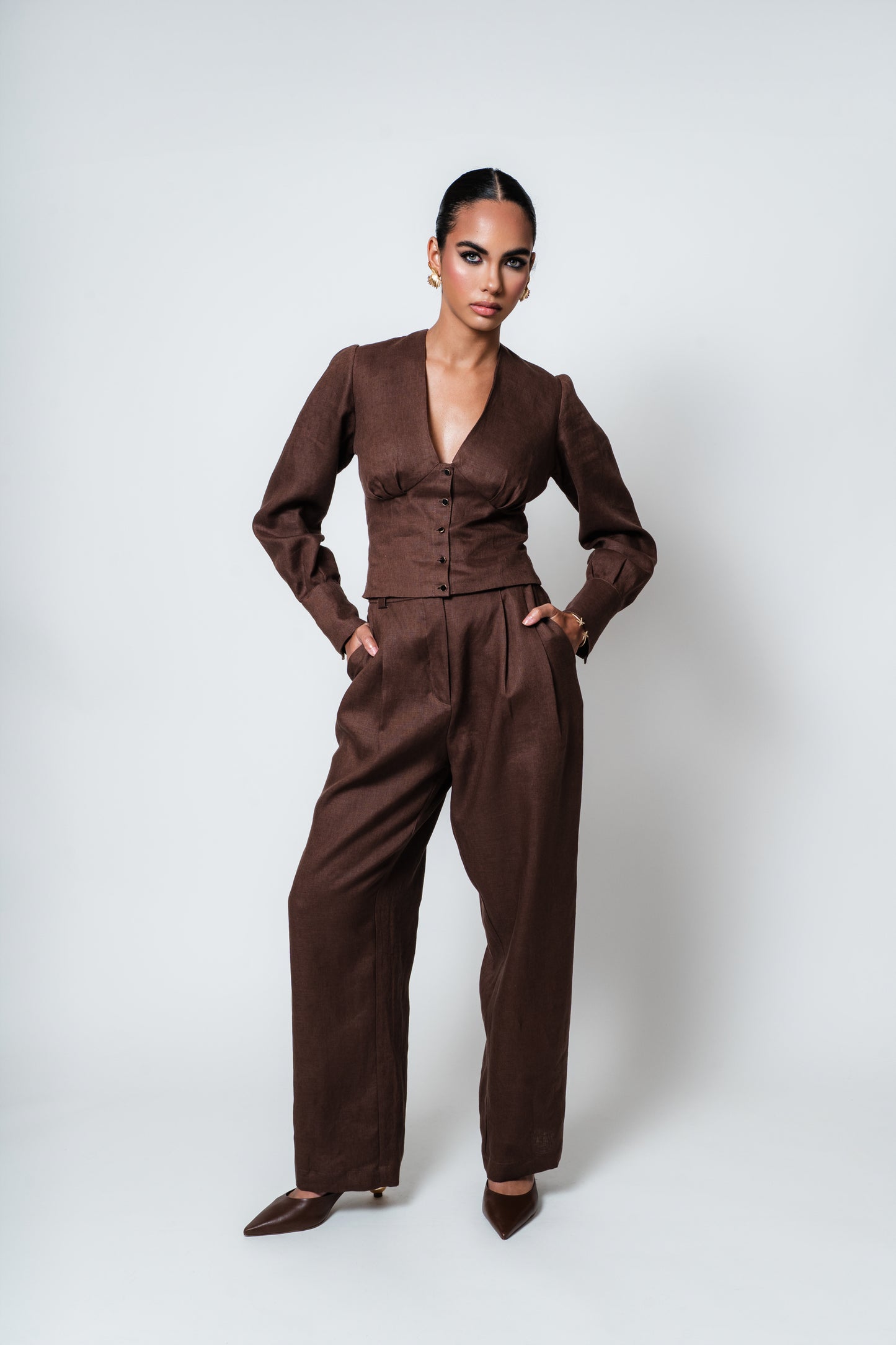CALÇA WIDE LEG LINHO