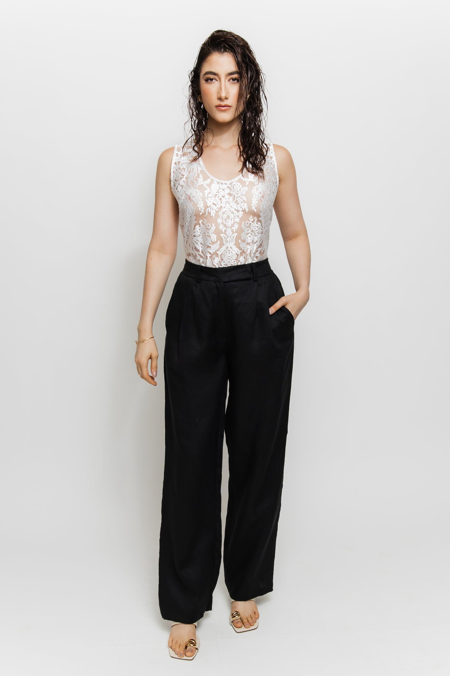 CALÇA WIDE LEG LINHO