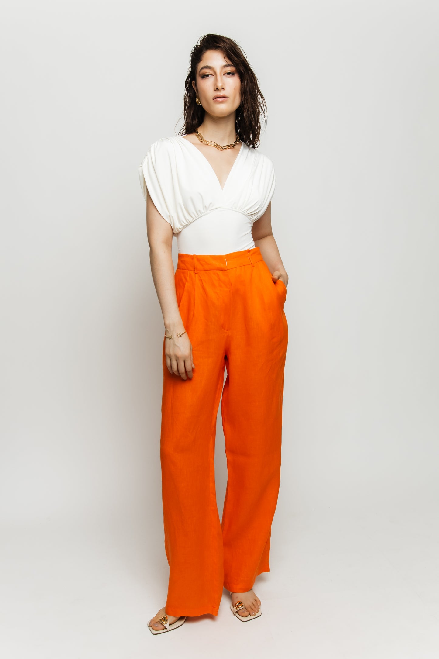 CALÇA WIDE LEG LINHO