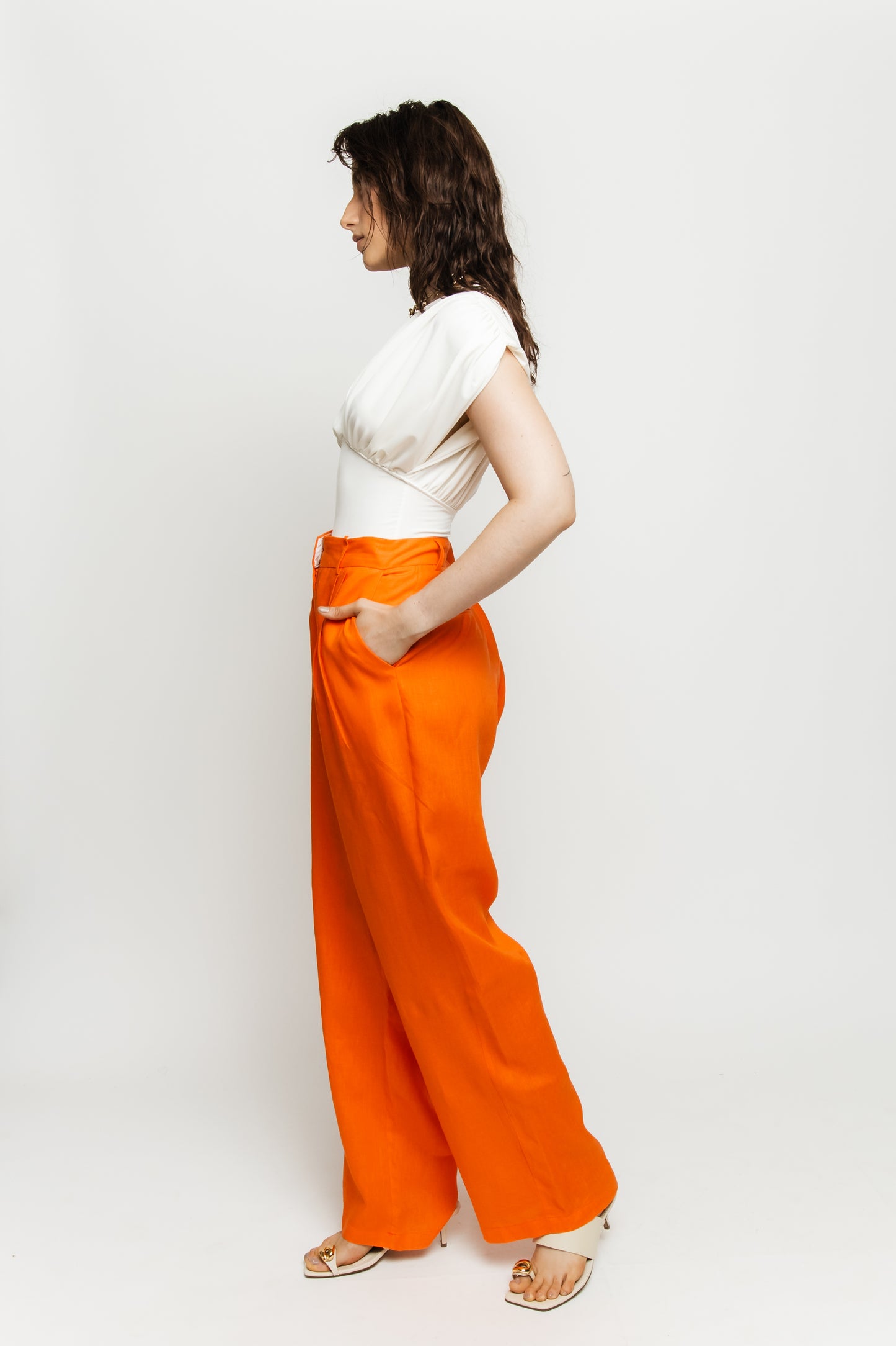 CALÇA WIDE LEG LINHO