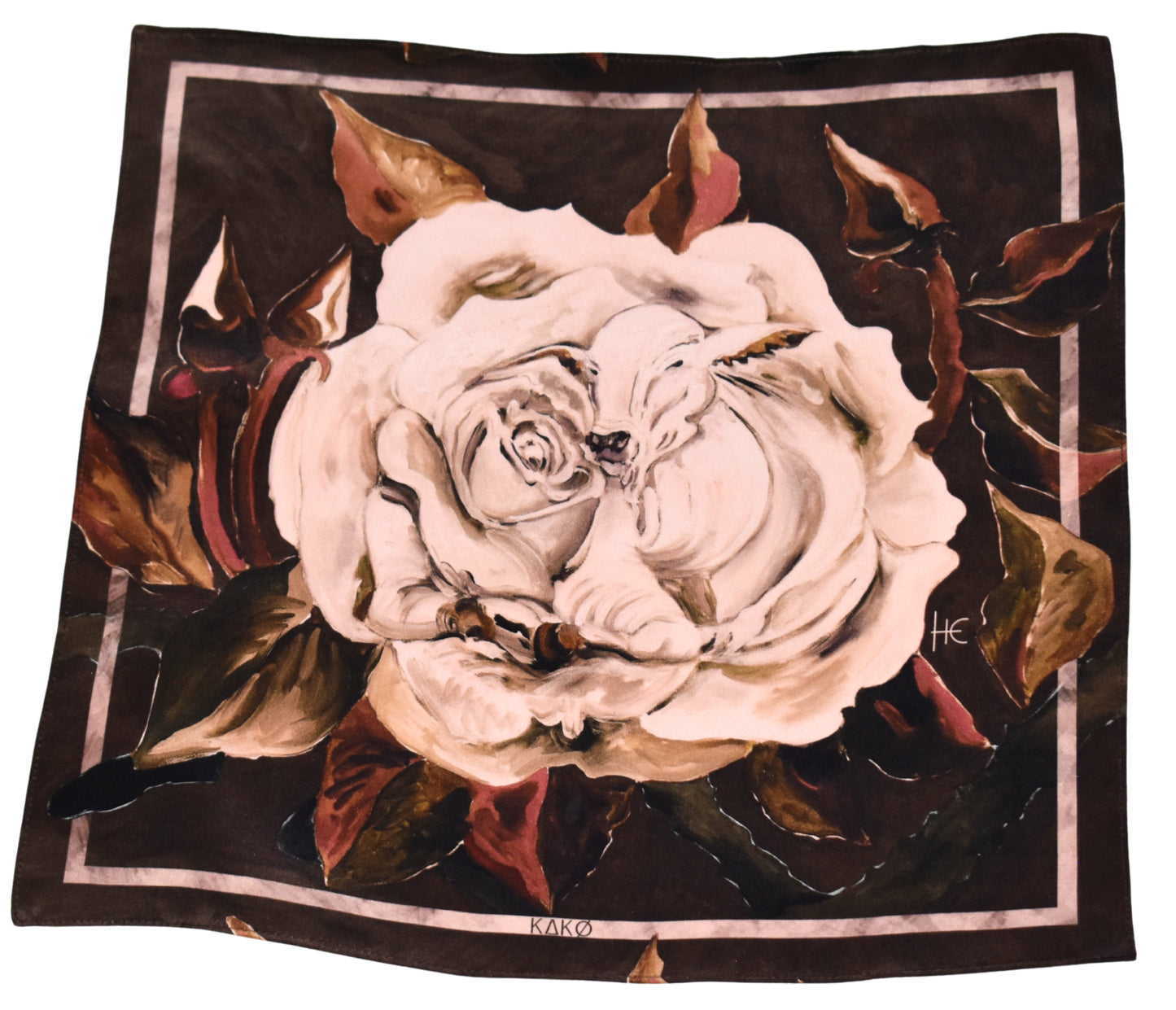 LENÇO CARRÉ SEDA ROSA-BOI