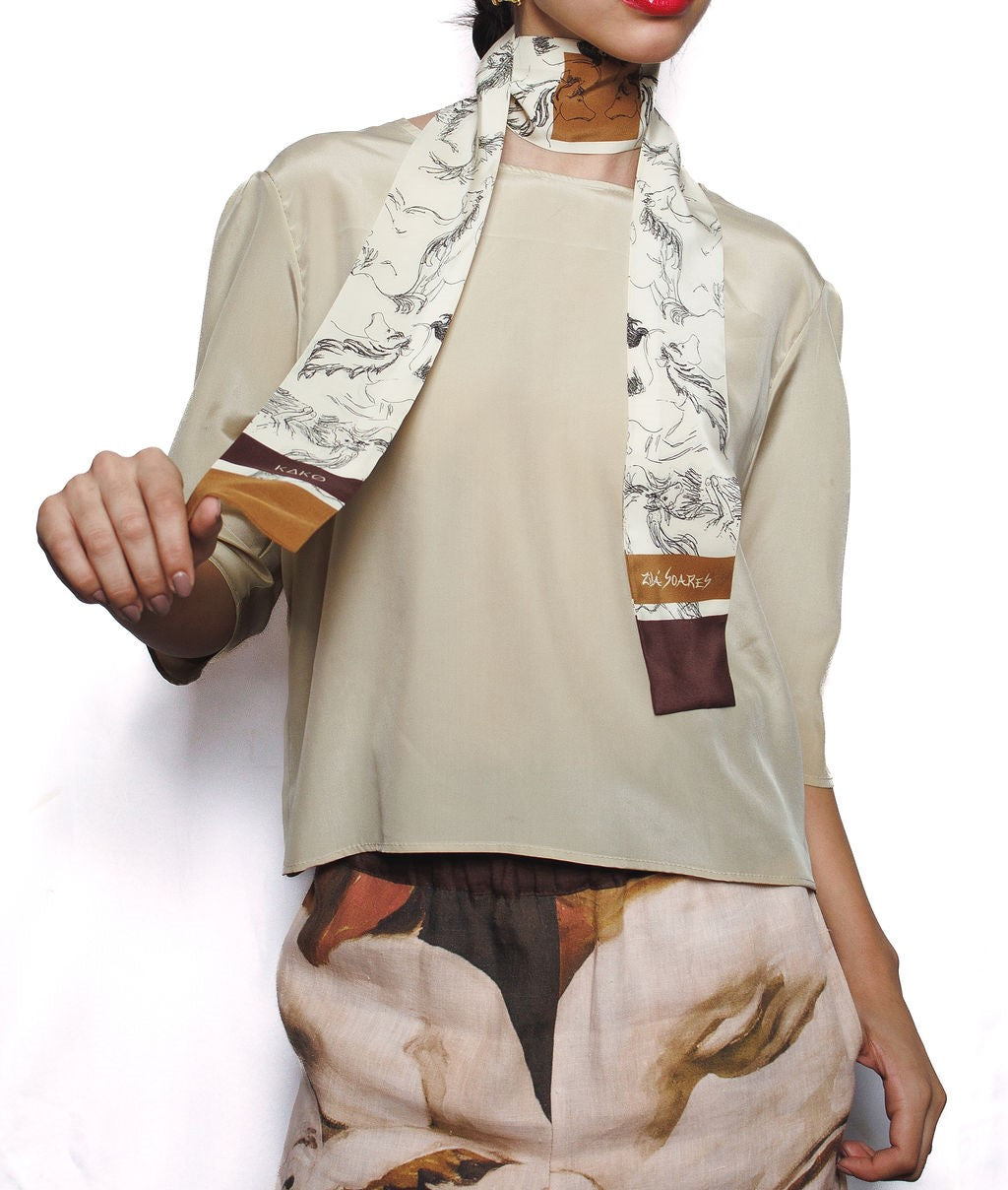 MINI BANDEAUX CAVALOS TR0PEIROS (FAIXA DE SEDA)