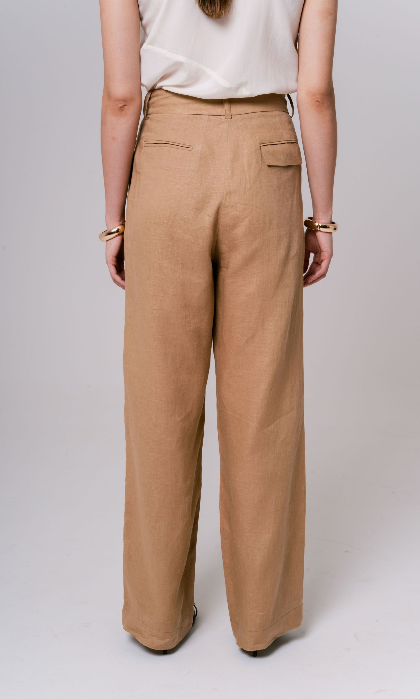 CALÇA WIDE LEG 100% LINHO