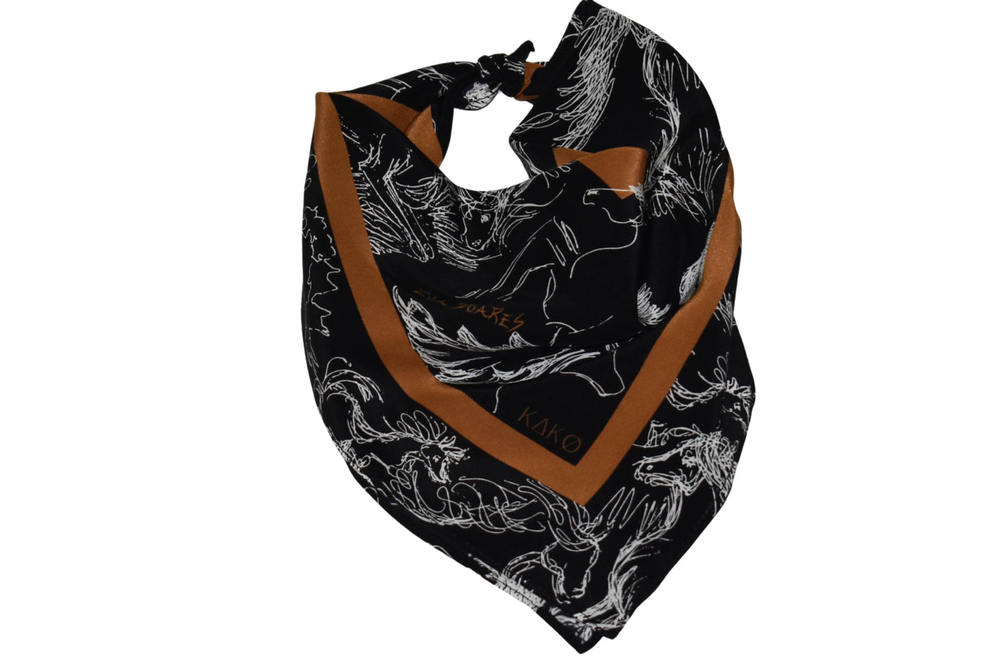 LENÇO PEQUENO SEDA CAVALOS TROPEIROS