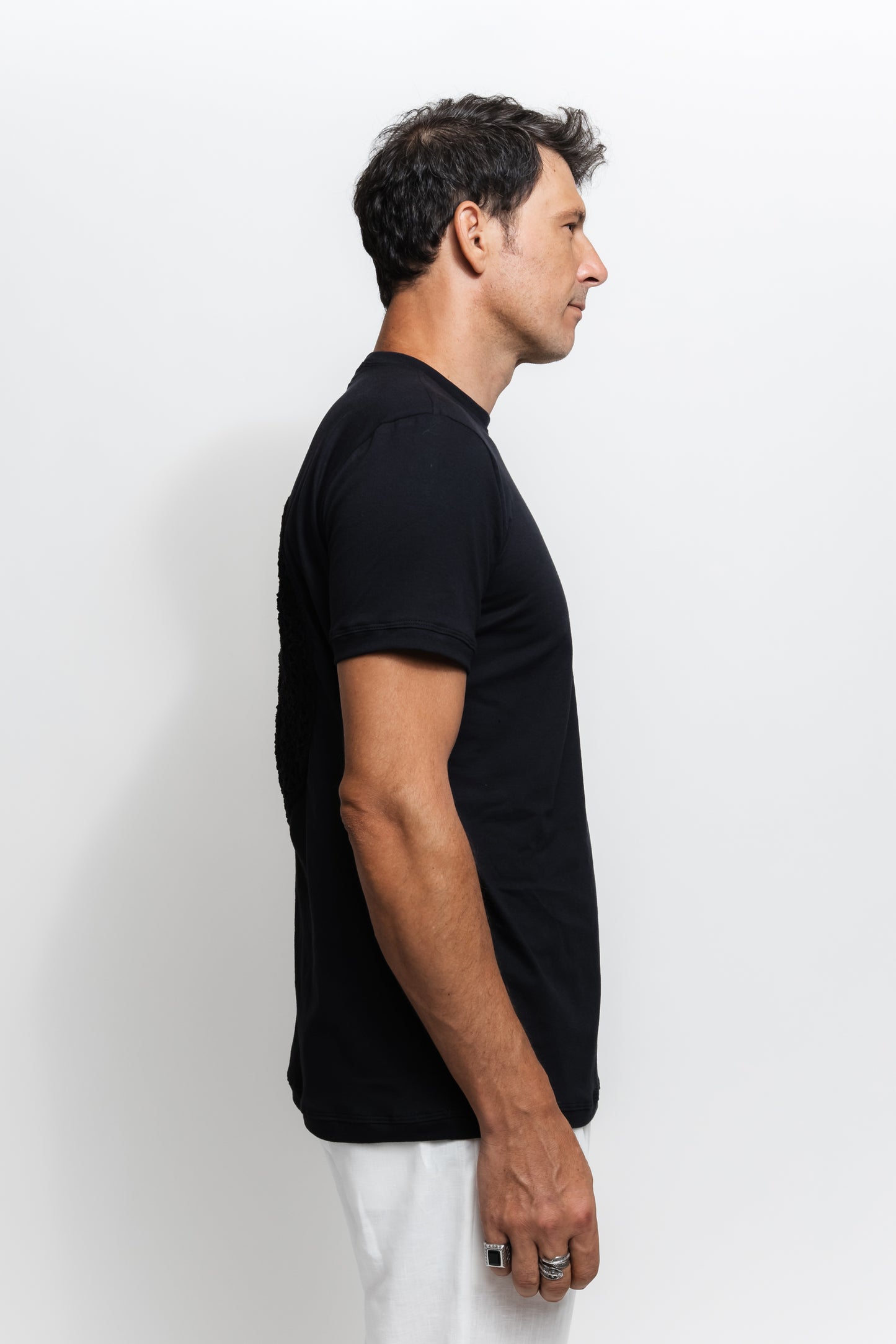 T-SHIRT CROCHÊ PRETA