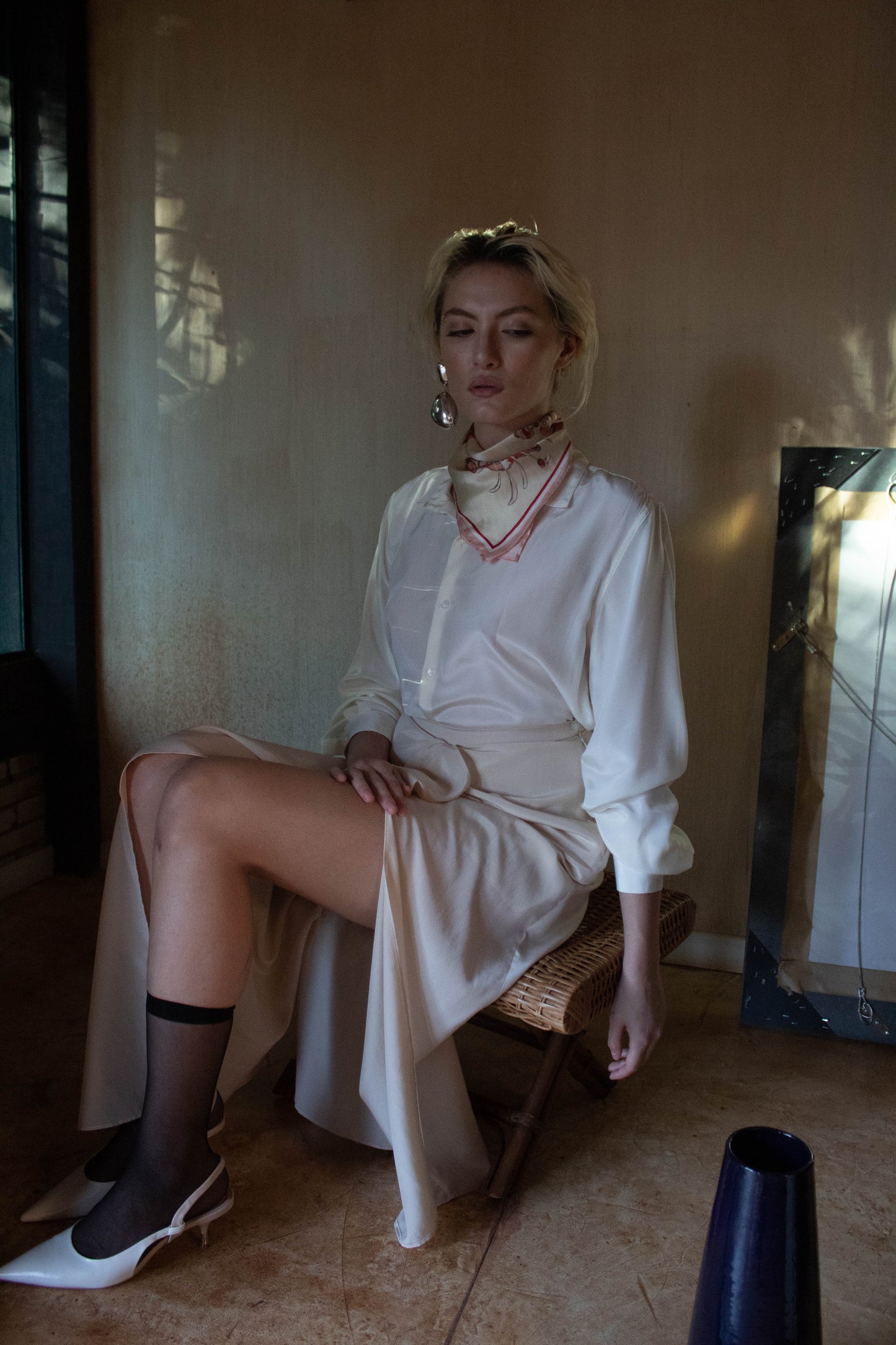 LENÇO SEDA OLHOS PEQUENO