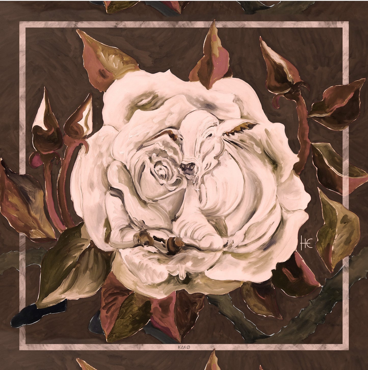 LENÇO CARRÉ SEDA ROSA-BOI